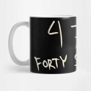 Hand Drawn Letter Number 47 Forty Seven Mug